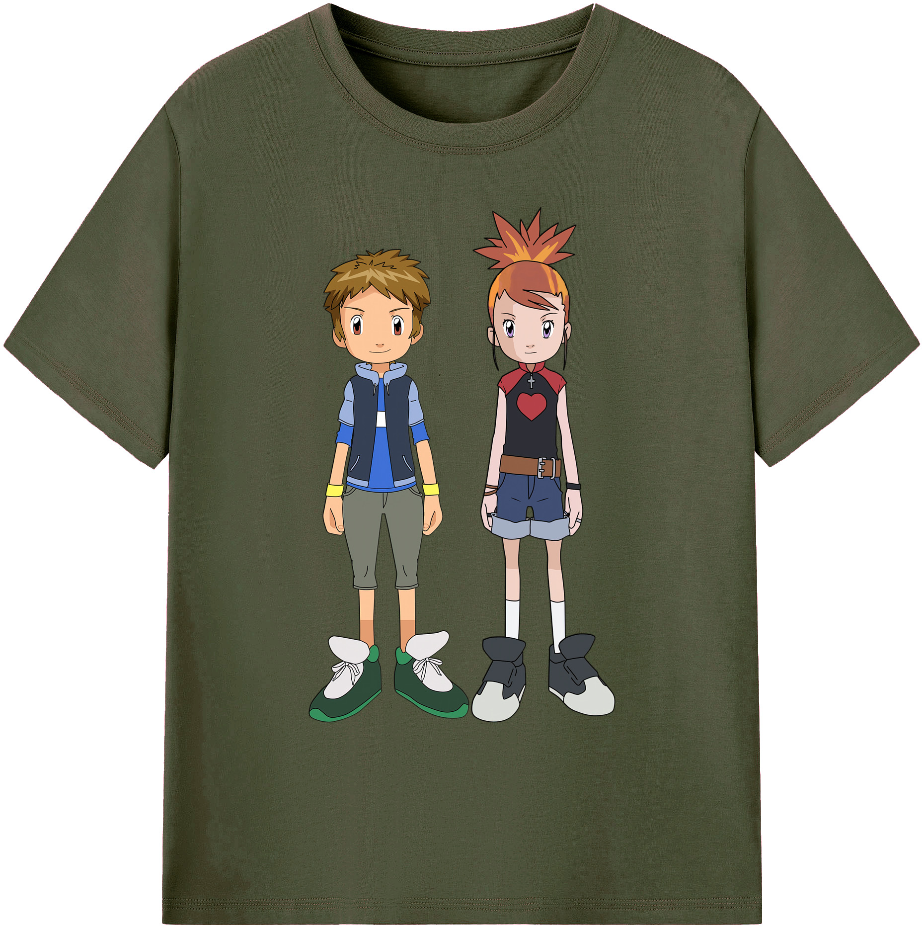 （画像用） Digimon デジタルモンスター/デジモン 綿100％ メンズ半袖Tシャツ｜肌触りやわらか＆通気性